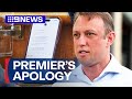 Queensland premier corrects the record about text messages | 9 News Australia