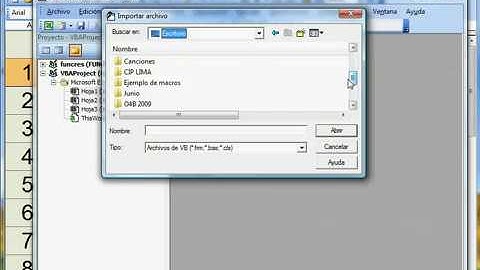 Importar macros en Excel 2003
