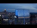 Atlanta Light It Blue Campaign for COVID-19 Aerial Drone