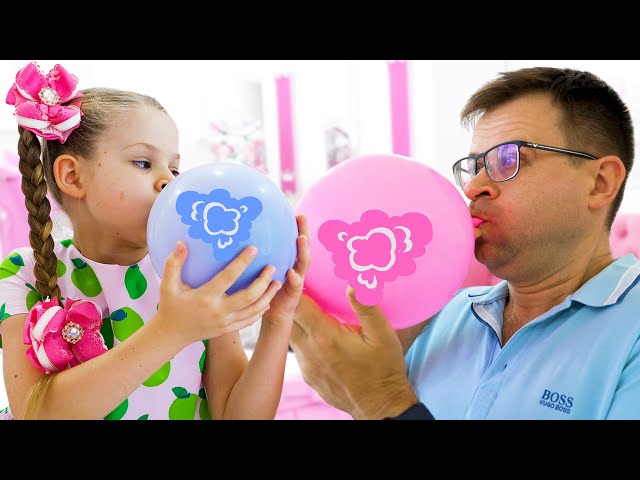 Diana dan Roma Сerita dengan Ayah dan permainan dengan balon class=