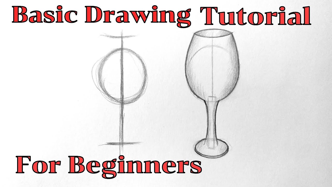 How to draw object drawing (a glass) step by step Easy pencil ...