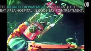 Coast Guard uses helicopter to evacuate cargo vessel crewmember west of Coos Bay