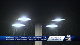 Washington County preparing for flooding, and road damage