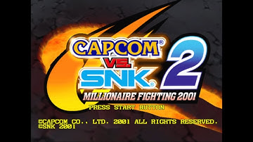 Capcom vs. SNK 2 - Millionaire Fighting 2001 - Sega Dreamcast - Intro & Title Screen