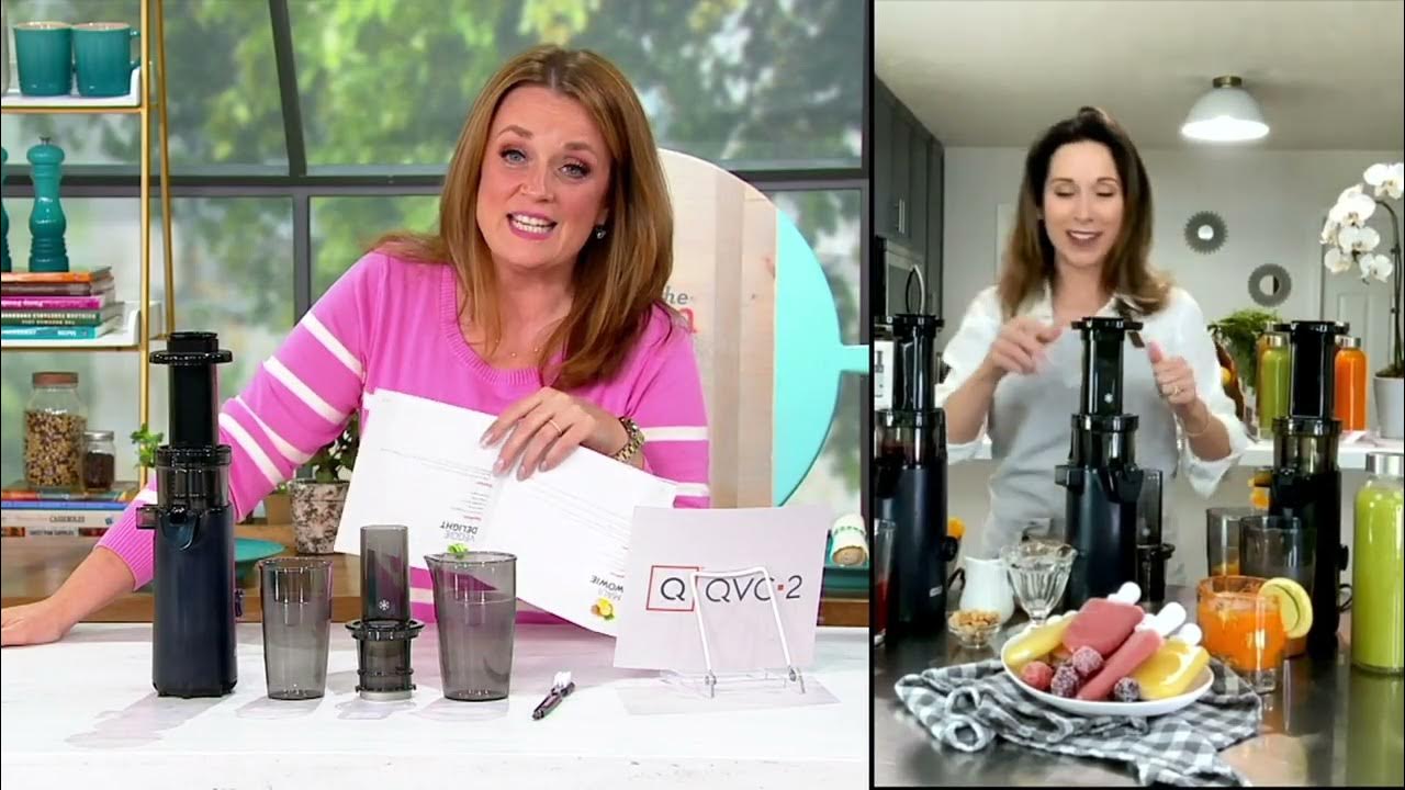 DASH Compact Cold Press Slow Juicer w/ Frozen Treat Attachment on QVC