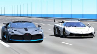 Koenigsegg Jesko Vs Bugatti Divo 20Km Drag Race