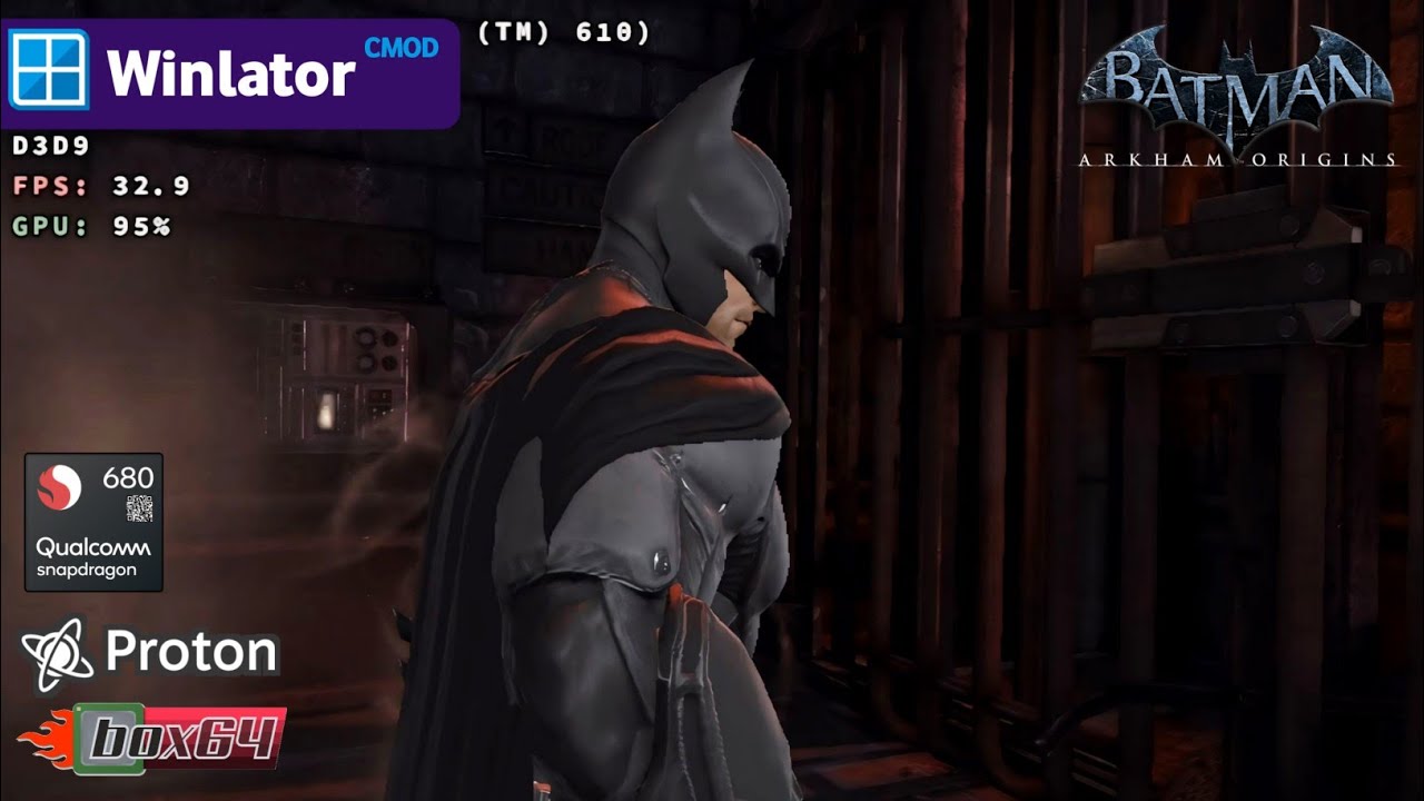 BATMAN ARKHAM ORIGINS on Android | Winlator CMod v13.1.1 | Snapdragon 680 | 4gb ram