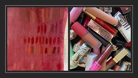 Lip Product Collection and Mini-Declutter with Double Swatches (2022)