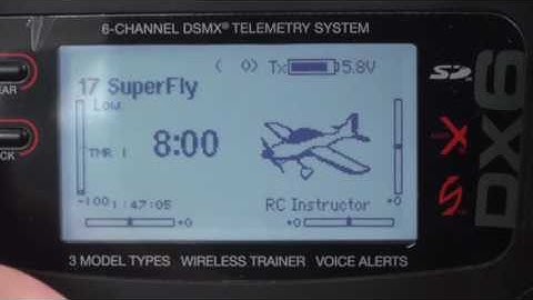 SF12 SuperFly Delta Wing DX6 Programming