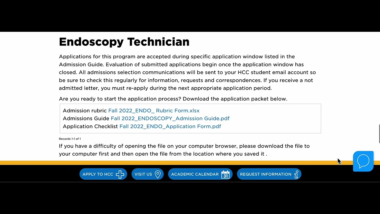 HCC Endoscopy Tech Training site YouTube