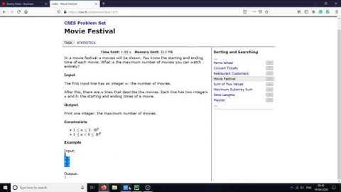 PYTHON Movie Festival Algorithm - CSES Sorting and Searching #6