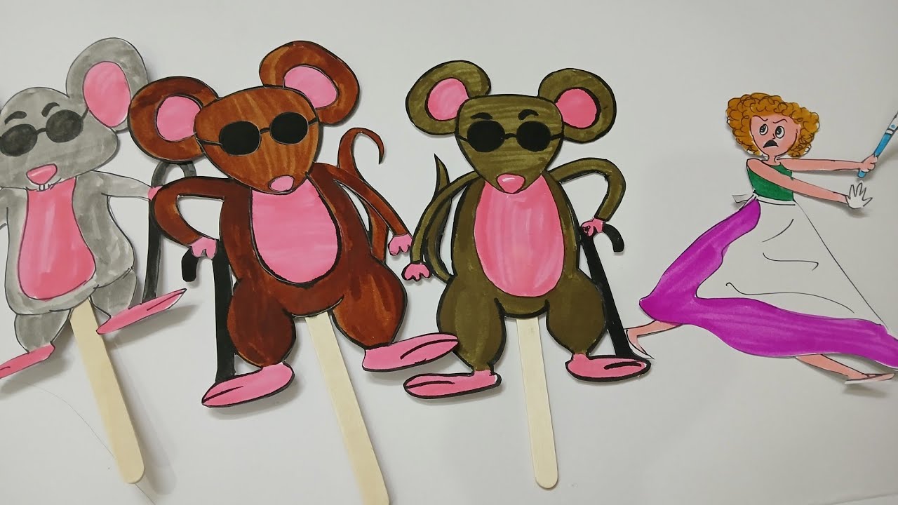 Three Blind mice Rhyme props making idea / TLM Making for Three Blind mice 
