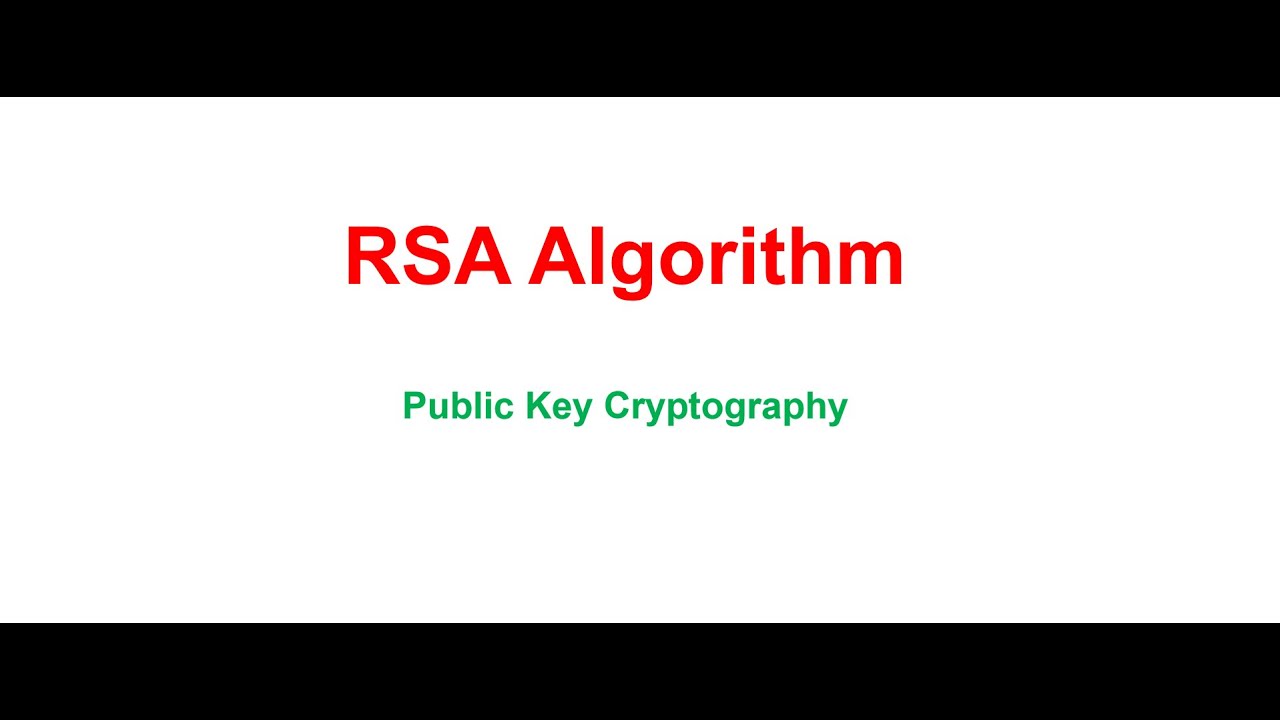 19 RSA Algorithm - YouTube