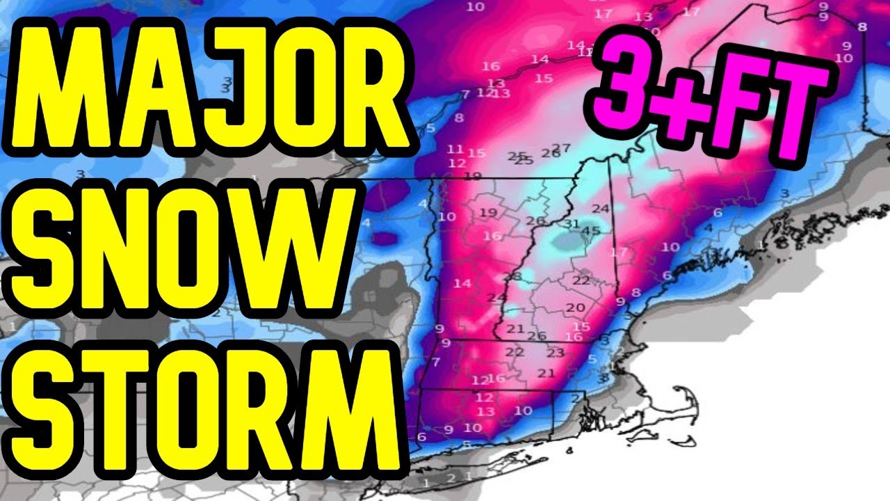 Potential Major Blizzard for New England This Weekend! 60mph, 3+ feet of Snow and Extreme Wind Chill