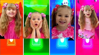 Roma and diana 🆚 diana and roma tiles hop game edm rush screenshot 1