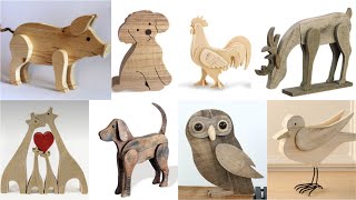 100+ Creative Vintage Wooden Animal Decorations • Recycle art | #upcycling  #woodworking