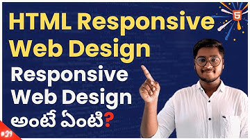 HTML Responsive Web Design | Html Full Tutorial in Telugu | Responsive in Website Html #html #css
