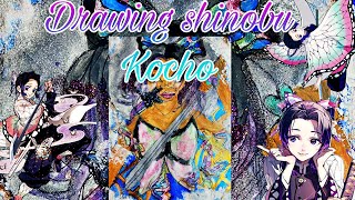 #paintwithme | drawing shinobu Kocho | #demonslayer 🦋