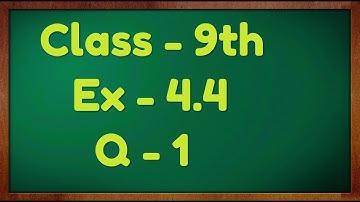 Class - 9th, Ex - 4.4, Q 1 (Linear Equation in Two Variable) Maths NCERT CBSE