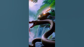 Ai Nature Exploration | Travel Discovered | Python vs Abandoned Jeep #shorts #trending #ai