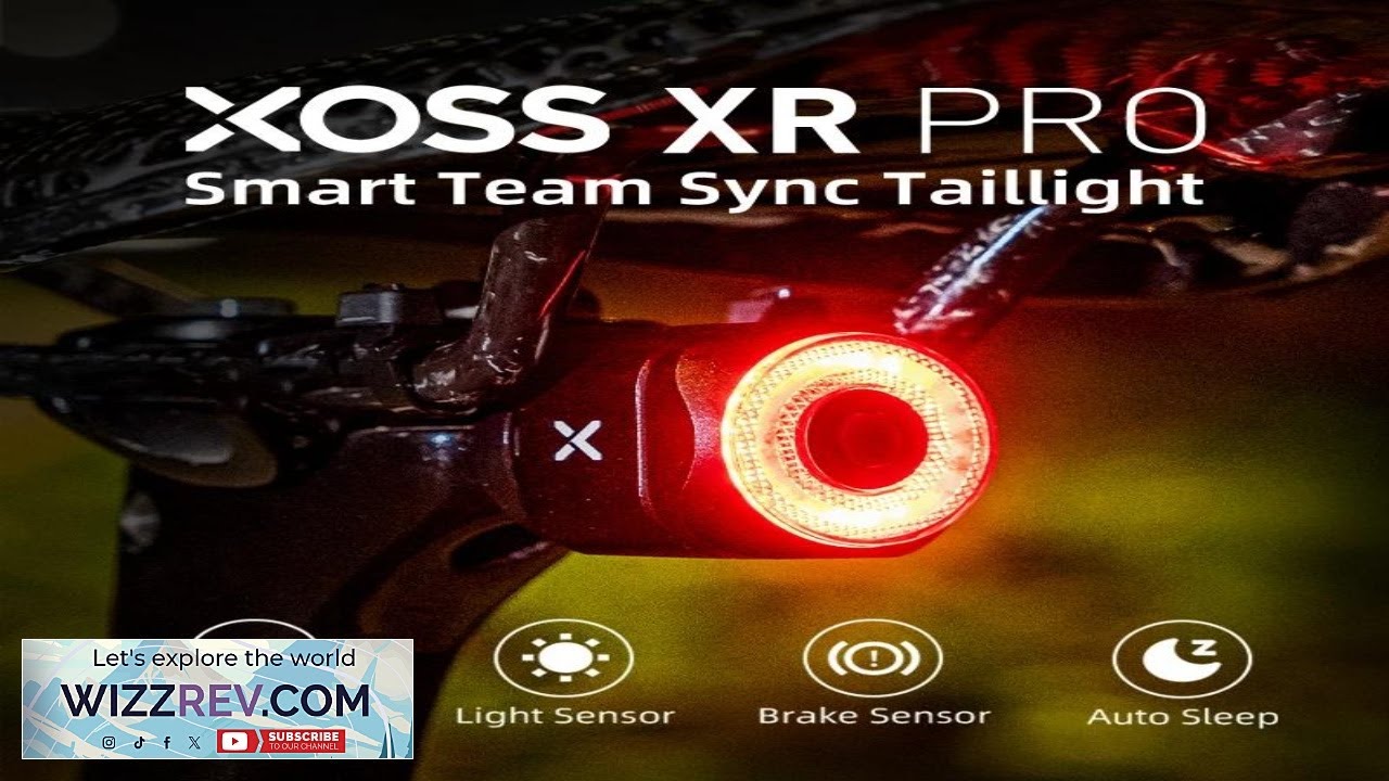 Choice XOSS XR Pro Taillight XRpro Team Sync Auto Brake Sensing Bicycle