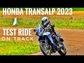 HONDA XL750 TRANSALP 2023 - Test Ride REVIEW on the RACING TRACK