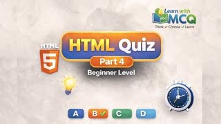 Quiz On HTML5 For Beginners With Explanation | Part - 4 #htmlforbeginners #interview