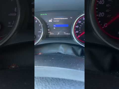 How to reset maintenance / oil life on a 2018 Toyota Camry