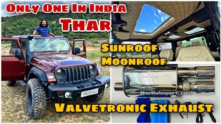 India's First Mahindra Thar with Sunroof, Glass roof & Valvetronic Exhaust🔥