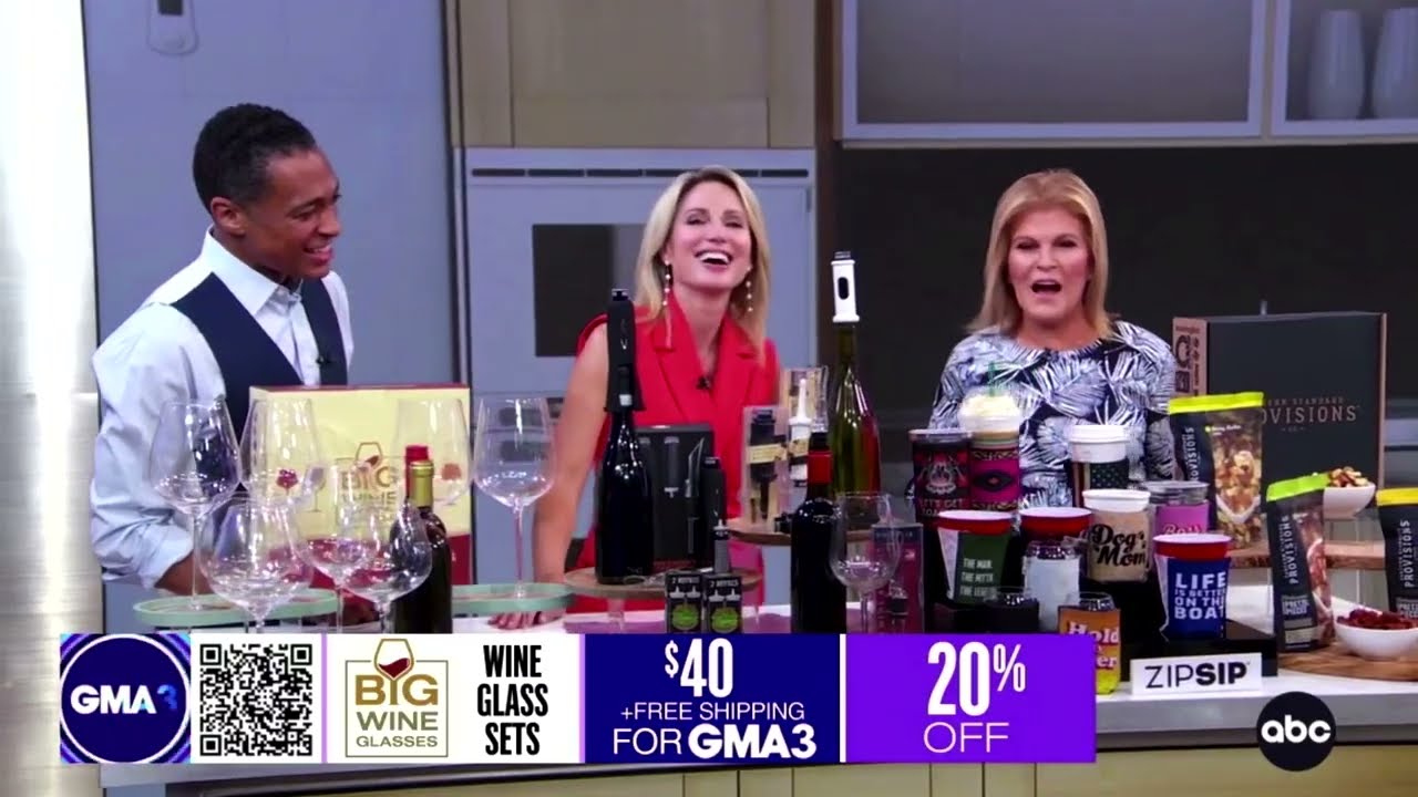 Big Wine Glasses Featured on Good Morning America