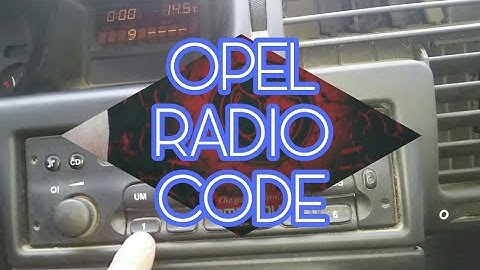 How to enter the radio code on all Vauxhall Opel cars VDO CDR 500
