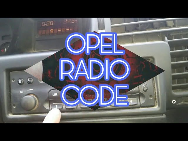 How to enter the radio code on all Vauxhall Opel cars VDO CDR 500 - YouTube