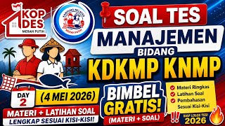 📌 Soal Tes Manajemen Bidang KDKMP & KNMP Day 2 | Materi   Latihan Soal Lengkap Sesuai Kisi-Kisi!‼️