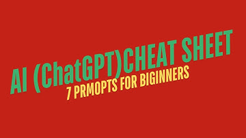 THE AI CHEAT SHEET: 7 PROMPTS FOR BEGINNERS #AICheatSheet #chatgptprompts  #AIMastery