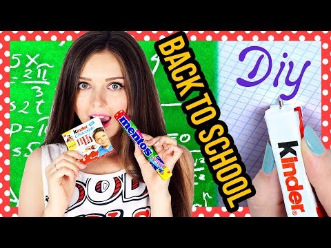 DIY СНОВА В ШКОЛУ ✎ Канцелярия в виде сладостей Необычные школьные принадлежности 🐞 Afinka