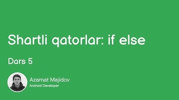 Java dasturlash tili. 5-dars: Shartli qatorlar (Amaliyot)