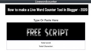 How to Make a LIVE WORD COUNTER Tool in Blogger website | In Hindi