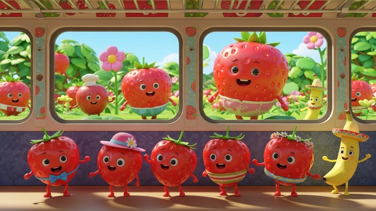 Counting Fruits Train 🚂🍎🍌 | Kids Counting Song, Baby Nursery Rhymes & Toddler Music 🎶👶