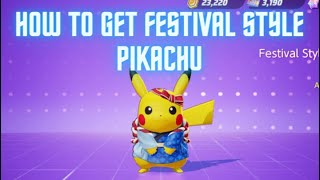 How to get Festival Style Pikachu skin in Pokemon Unite (Some people cannot get it due to a bug!) screenshot 3