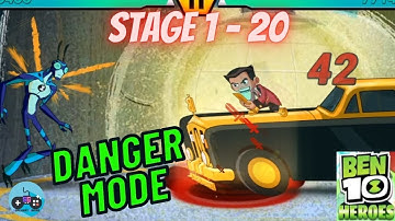 BEN 10 HEROES - DANGER MODE Stage 1 - 20 -Android Gameplay - CARTOON NETWORK GAMES