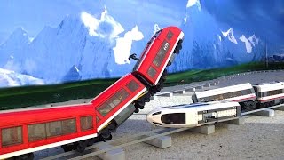 Lego white train vs red