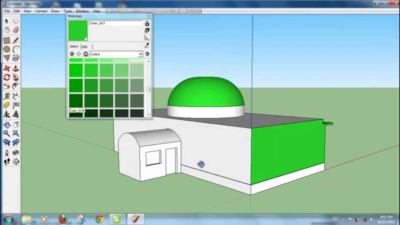 Tutorial Google Sketchup Cara Membuat Bangunan Masjid Sederhana