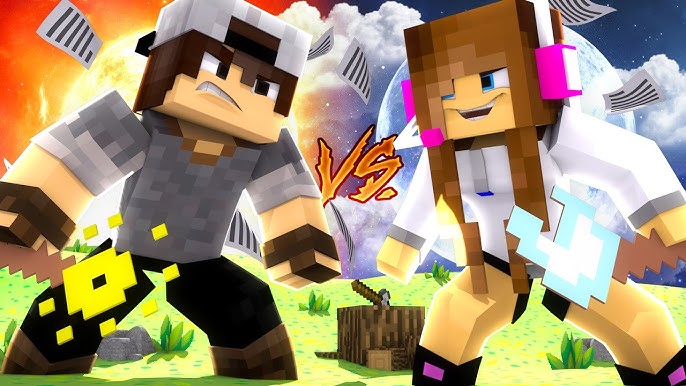 Minecraft: CORRIDA PVP - RICO vs POBRE! 