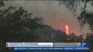 UPDATE: Stagecoach Fire burns 4,100 acres with 10% containment, evacuations remain in effect