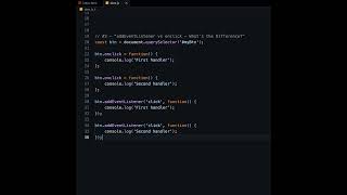 addEventListener vs onclick — What's the Difference || #dom #javascript #coding