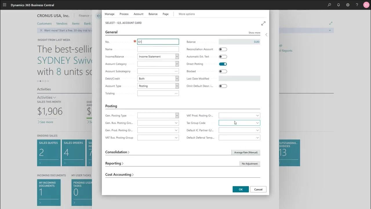 Dynamics 365 Business Central How to Set Up Allocations Keys for
