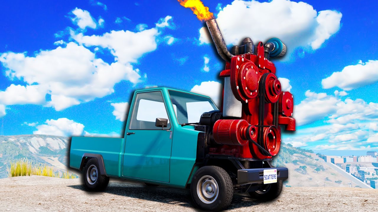 COLOQUEI O MAIOR MOTOR do MUNDO no MENOR CARRO! BeamNG.drive