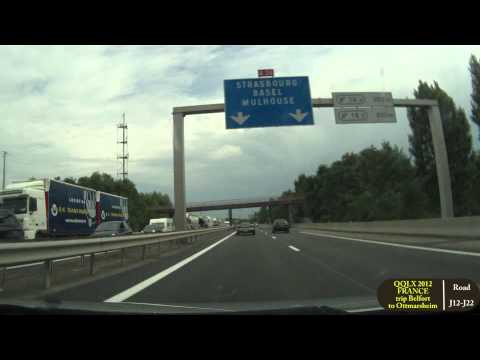 0070 FRANCE trip from Belfort to Ottmarsheim - Street view car 2012 Driving through