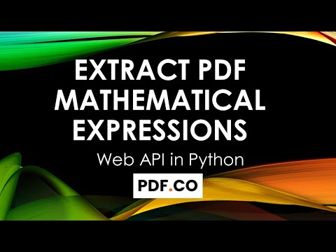 Extract Math Expression from PDF in Python & PDF.co Web API