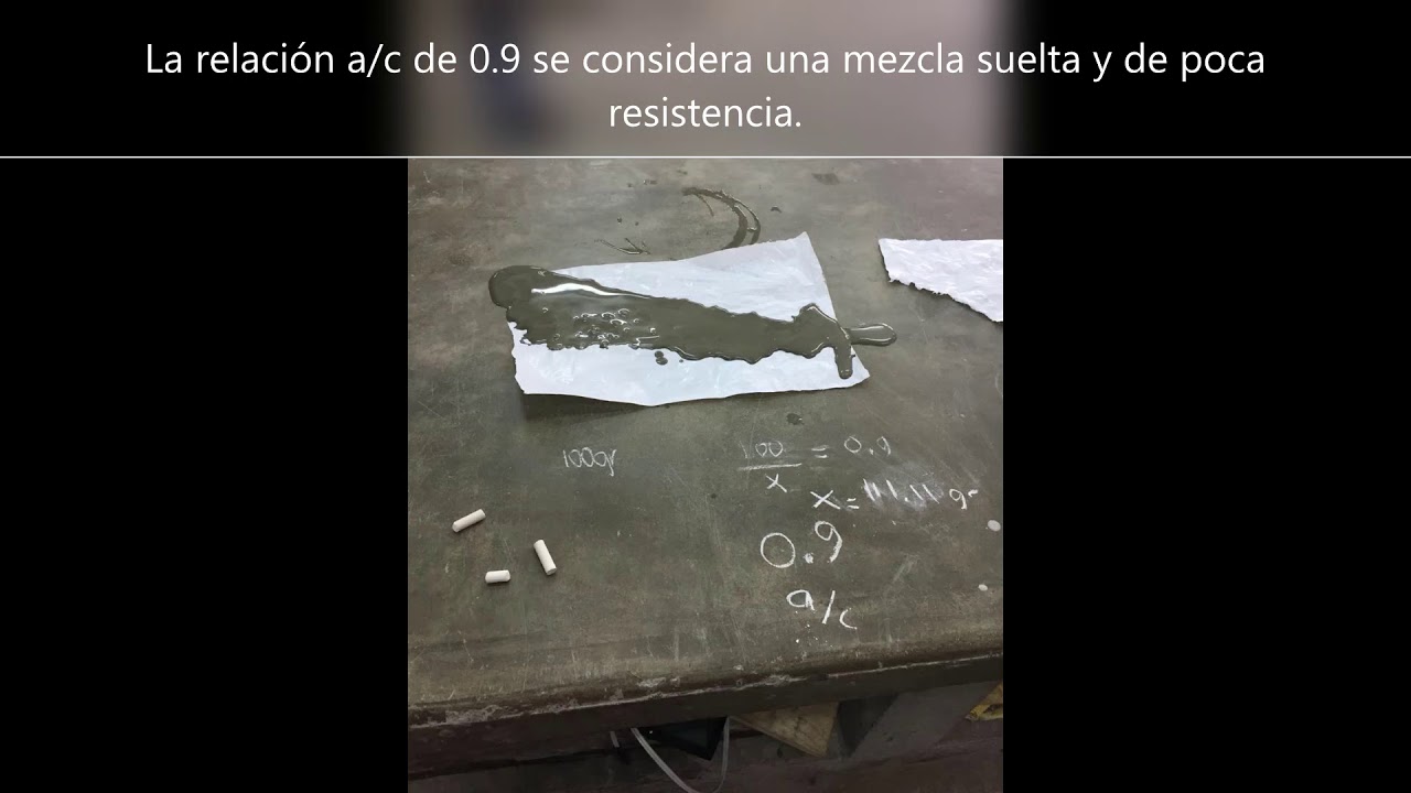 Relaci n Agua Cemento YouTube